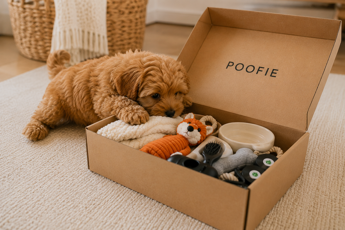 Everything your puppy needs, in one beautiful box.